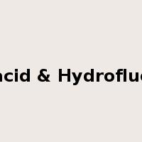 Formic acid & Hydrofluoric acid是什么意思