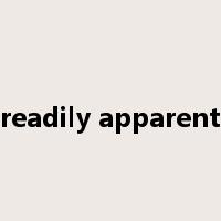readily apparent是什么意思