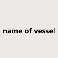 name of vessel是什么意思