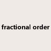 fractional order是什么意思