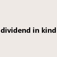 dividend in kind是什么意思