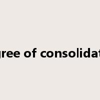 degree of consolidation是什么意思