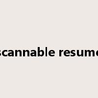 scannable resume是什么意思