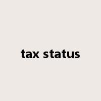 tax status是什么意思