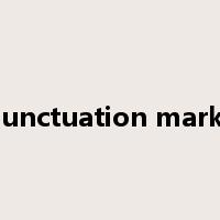 punctuation marks是什么意思