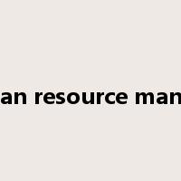 human resource manager是什么意思