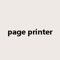 page printer是什么意思