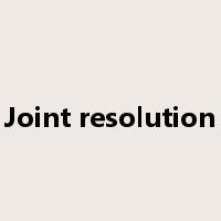 Joint resolution是什么意思