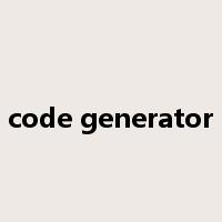 code generator是什么意思