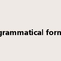 grammatical form是什么意思