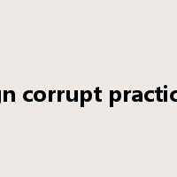 foreign corrupt practices act是什么意思