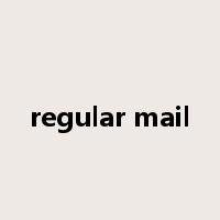 regular mail是什么意思