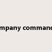 company commander是什么意思