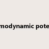 thermodynamic potential是什么意思