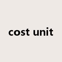 cost unit是什么意思