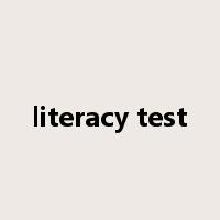 literacy test是什么意思