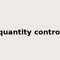 quantity control是什么意思