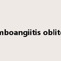 thromboangiitis obliterans是什么意思