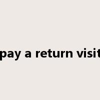 pay a return visit是什么意思