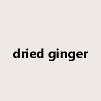 dried ginger是什么意思