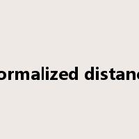 normalized distance是什么意思
