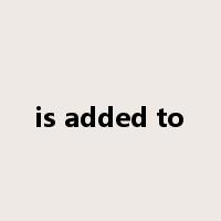 is added to是什么意思