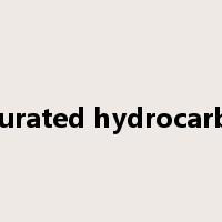 saturated hydrocarbon是什么意思