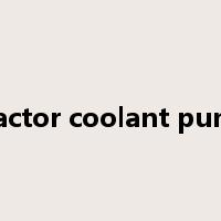 reactor coolant pump是什么意思
