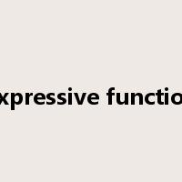 expressive function是什么意思