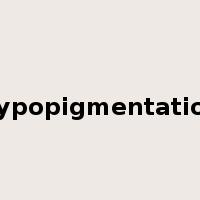 hypopigmentation是什么意思