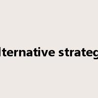 alternative strategy是什么意思