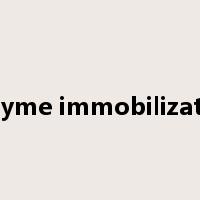 enzyme immobilization是什么意思