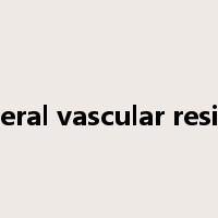 peripheral vascular resistance是什么意思
