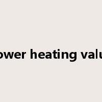 Lower heating value是什么意思