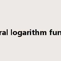 Natural logarithm function是什么意思