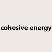 cohesive energy是什么意思