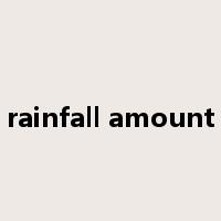 rainfall amount是什么意思