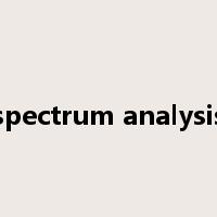spectrum analysis是什么意思