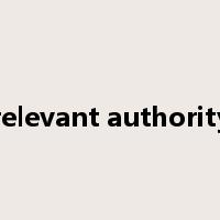 relevant authority是什么意思