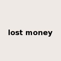 lost money是什么意思
