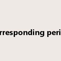 corresponding period是什么意思
