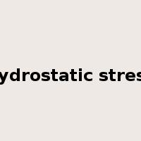 hydrostatic stress是什么意思