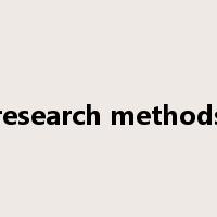 research methods是什么意思