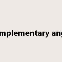 complementary angle是什么意思