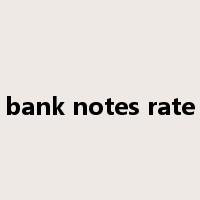 bank notes rate是什么意思