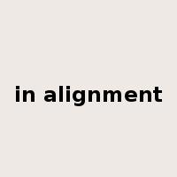 in alignment是什么意思