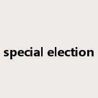 special election是什么意思