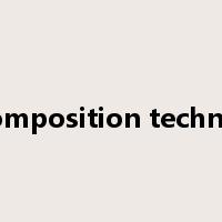 decomposition technique是什么意思