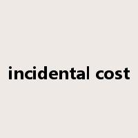 incidental cost是什么意思