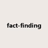 fact-finding是什么意思